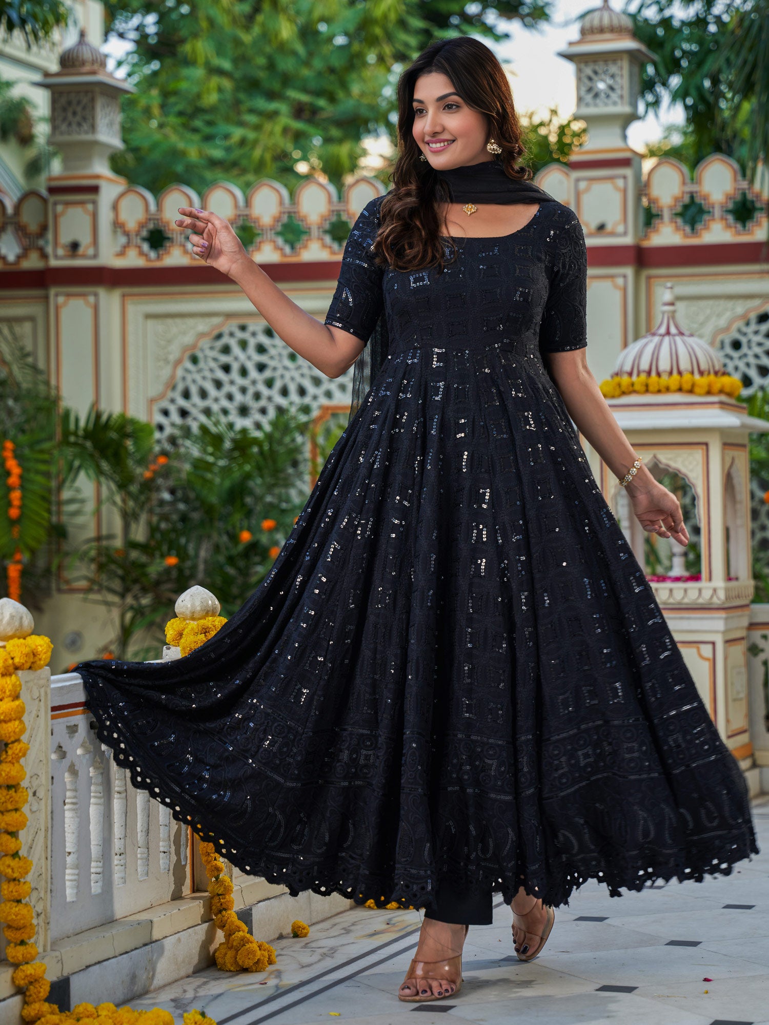 Saiyaara Black Suit Set - Indianvirasat