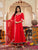 Cerise Red Anarkali Suit Set