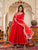 Cerise Red Anarkali Suit Set