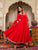 Cerise Red Anarkali Suit Set