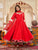 Cerise Red Anarkali Suit Set