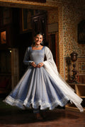Noor-e-Mehfil Powder Blue Embellished Anarkali Suit Set