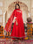 Cerise Red Anarkali Suit Set