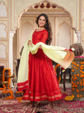 Lal Ishq Anarkali Ethnic Dress - Indianvirasat