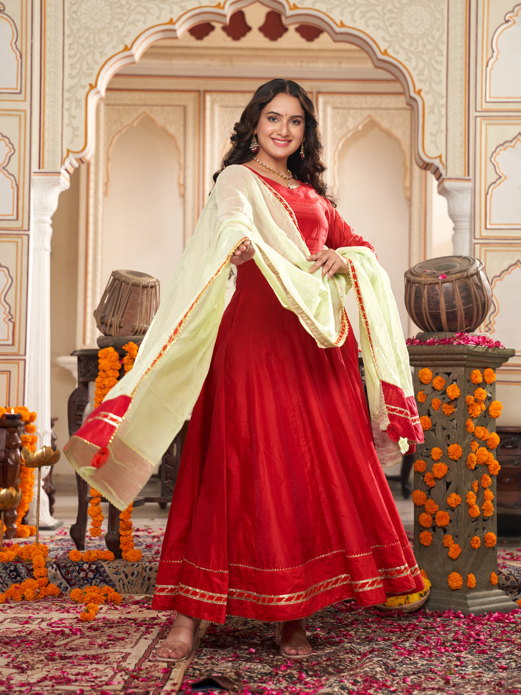 Lal Ishq Anarkali Ethnic Dress - Indianvirasat
