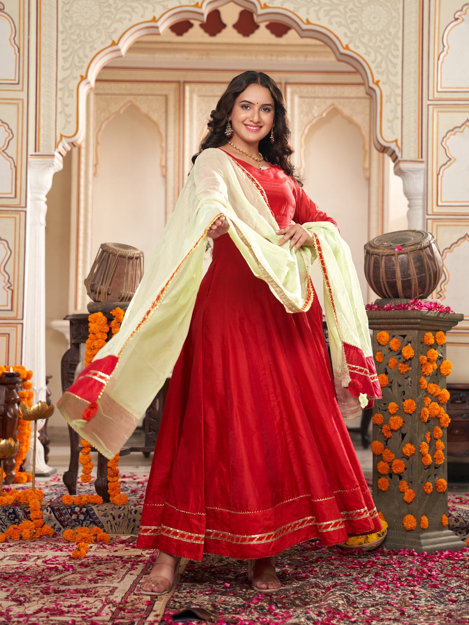 Lal Ishq Anarkali Ethnic Dress - Indianvirasat