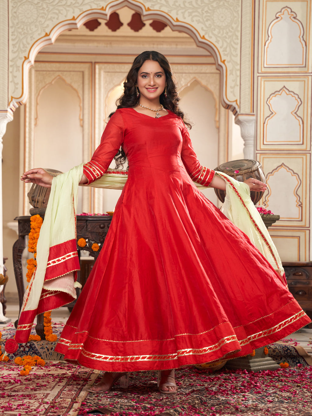 Lal Ishq Anarkali Ethnic Dress - Indianvirasat