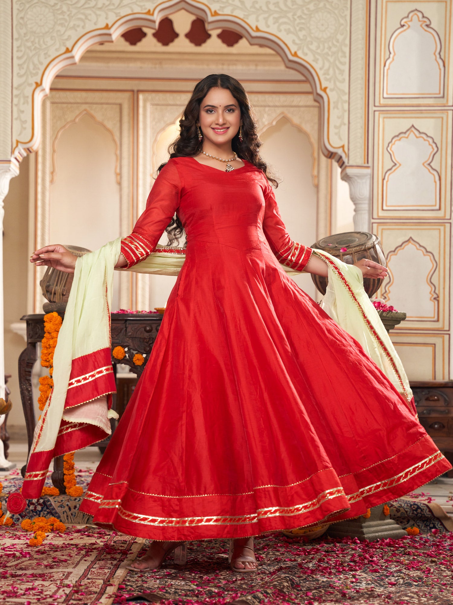 Lal Ishq Anarkali Ethnic Dress - Indianvirasat