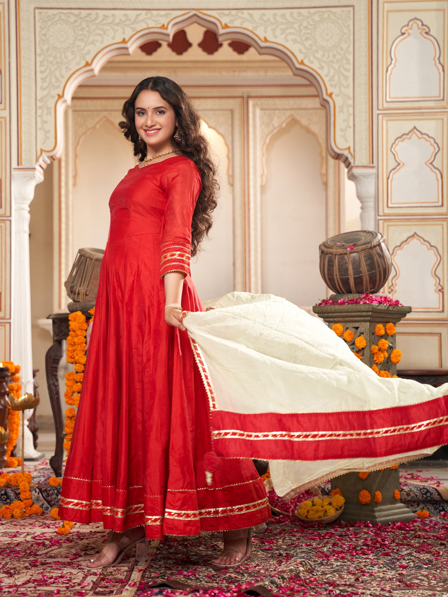 Lal Ishq Anarkali Ethnic Dress - Indianvirasat
