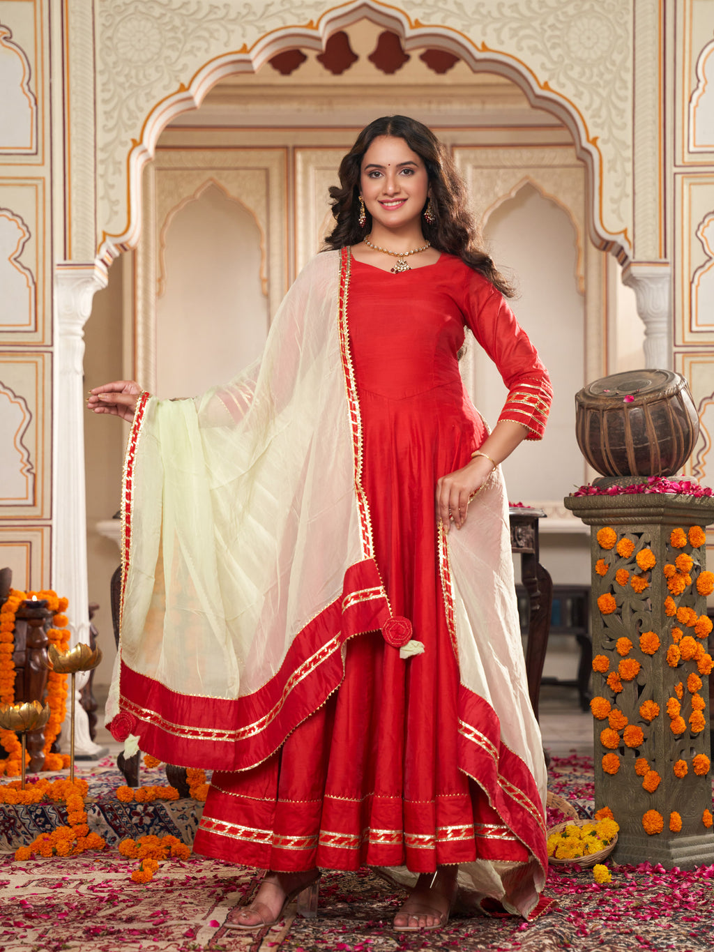 Lal Ishq Anarkali Ethnic Dress - Indianvirasat
