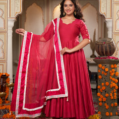 Rose Blossom Anarkali Suit Set