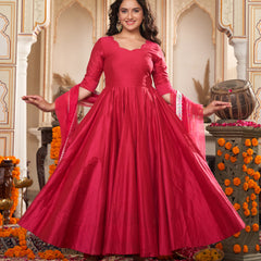 Rose Blossom Anarkali Suit Set