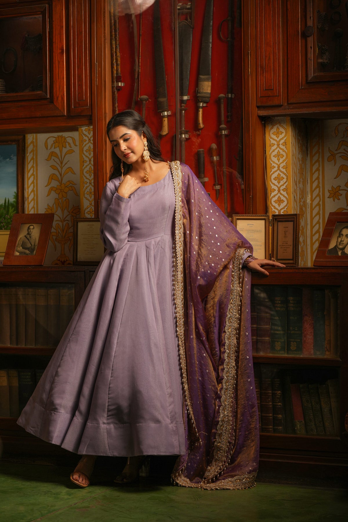 Ruhani Gulab Lavender Anarkali Suit Set