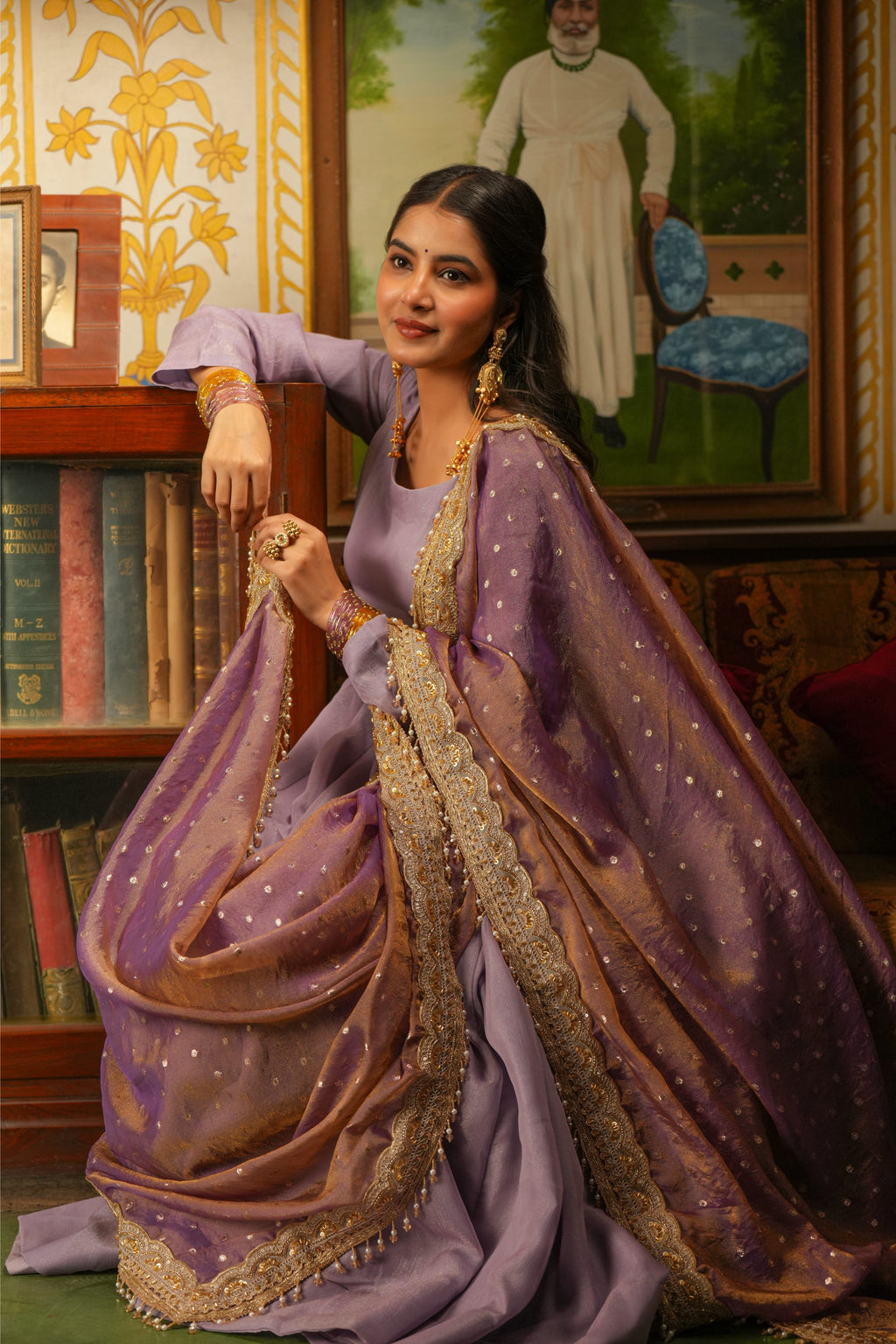 Ruhani Gulab Lavender Anarkali Suit Set