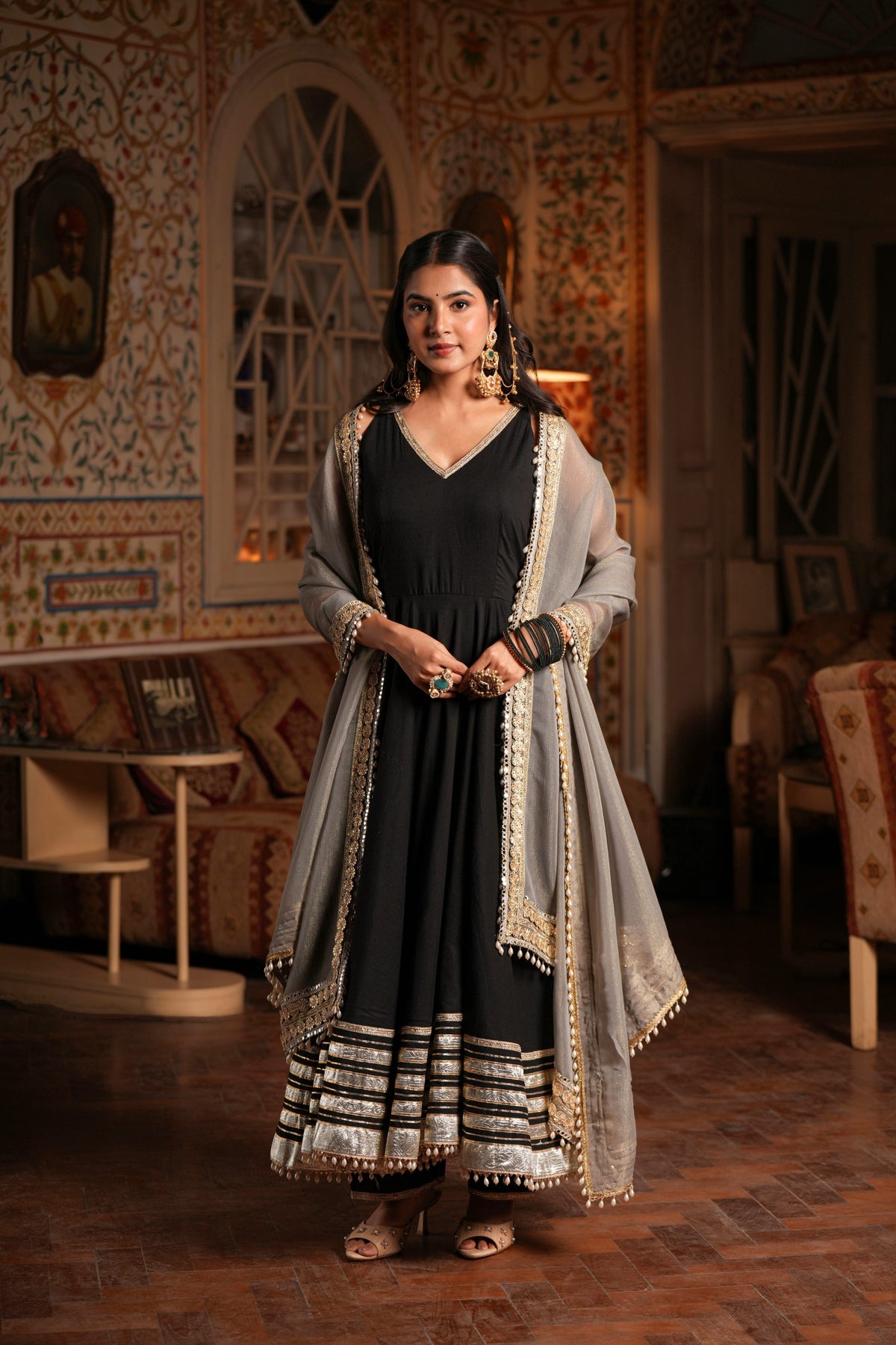 Siyah Noor – Black Anarkali Suit Set