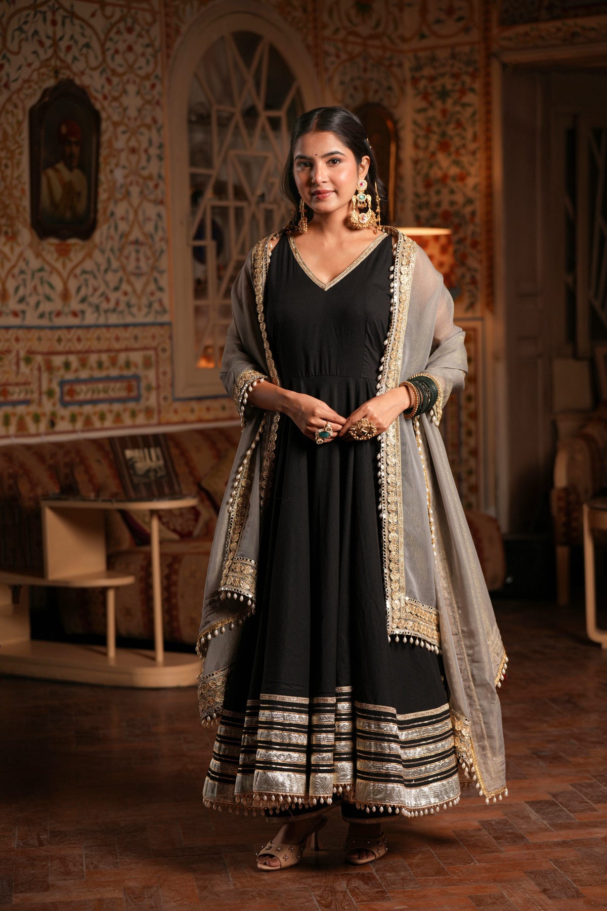 Siyah Noor – Black Anarkali Suit Set
