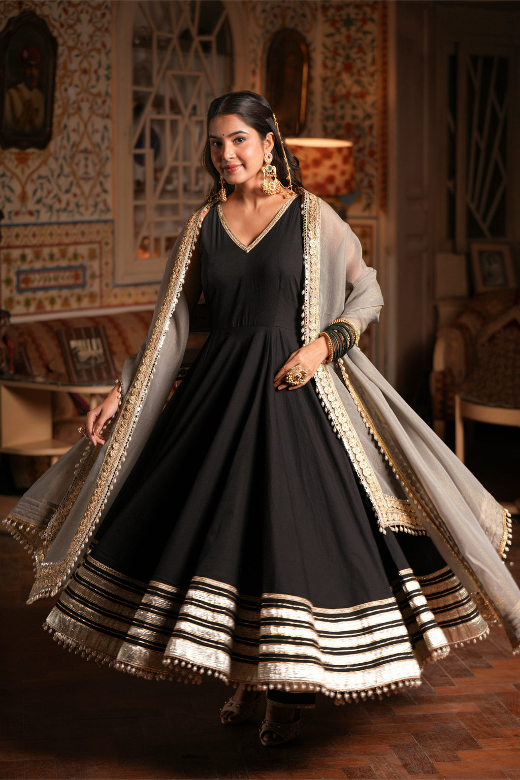 Siyah Noor – Black Anarkali Suit Set