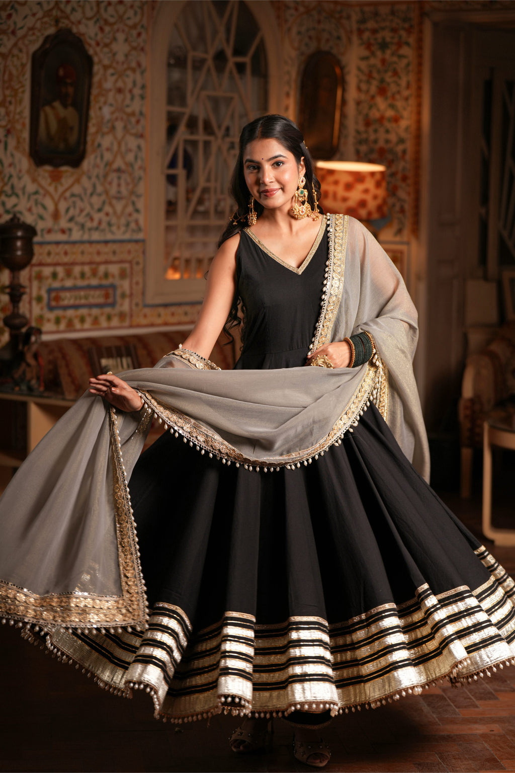 Siyah Noor – Black Anarkali Suit Set