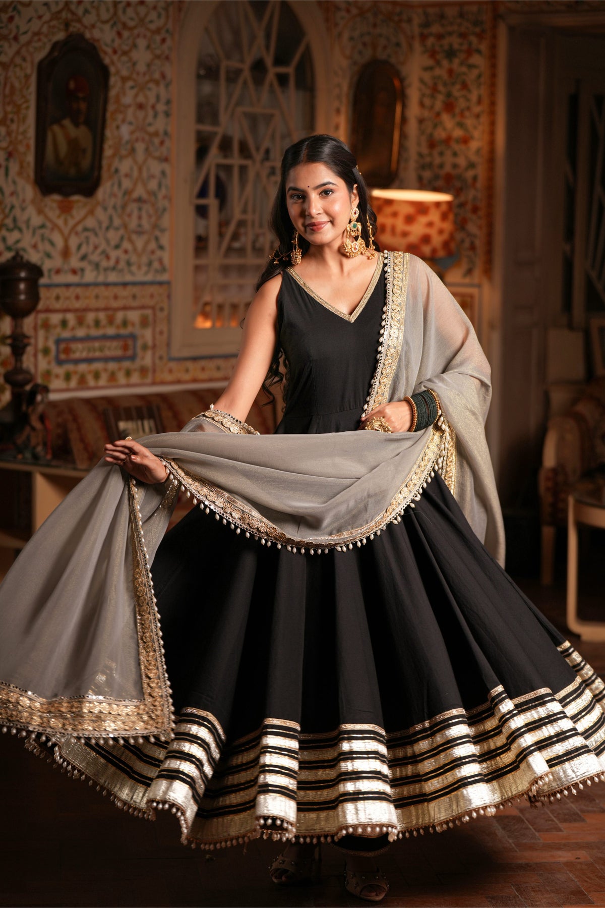 Siyah Noor – Black Anarkali Suit Set