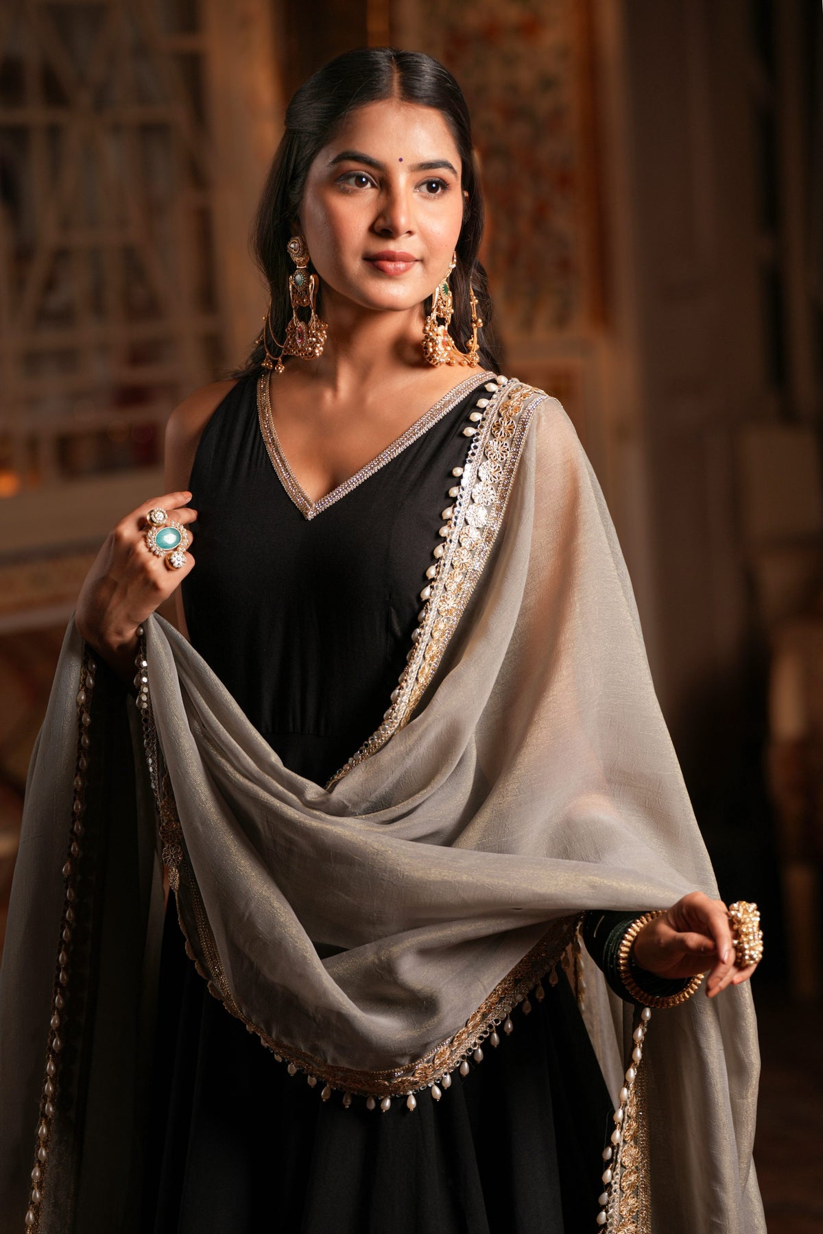 Siyah Noor – Black Anarkali Suit Set