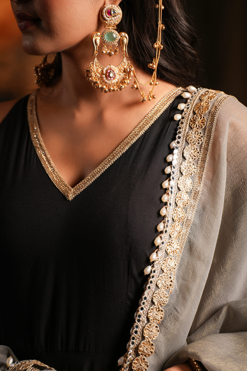Siyah Noor – Black Anarkali Suit Set