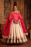 Gulab-e-Zar – Rose Pink Dupatta & Ivory Anarkali Suit Set