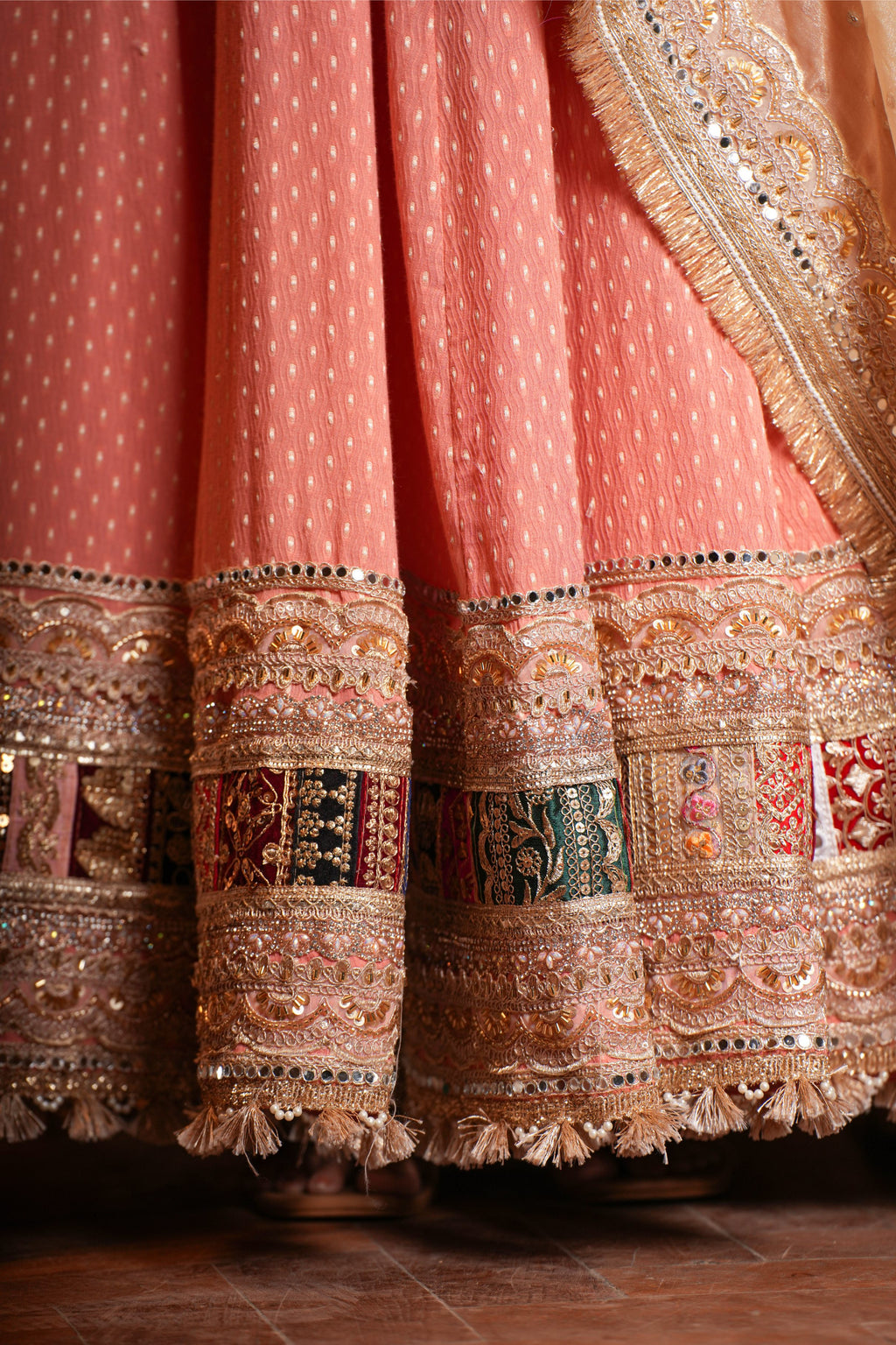 Gulbahaar – Coral Pink Anarkali Suit Set