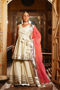 Sitara Gul – Ivory & Coral Pink Sharara Suit Set