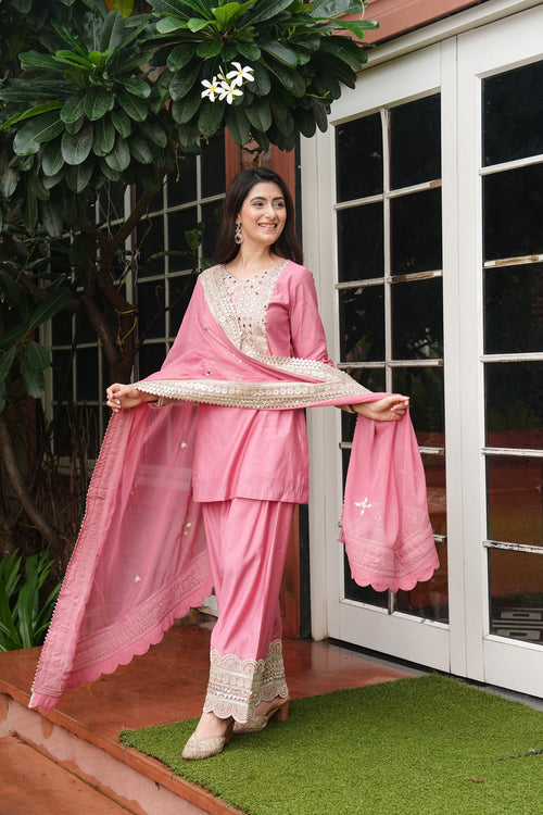 Aasvika Pink Kurta Set