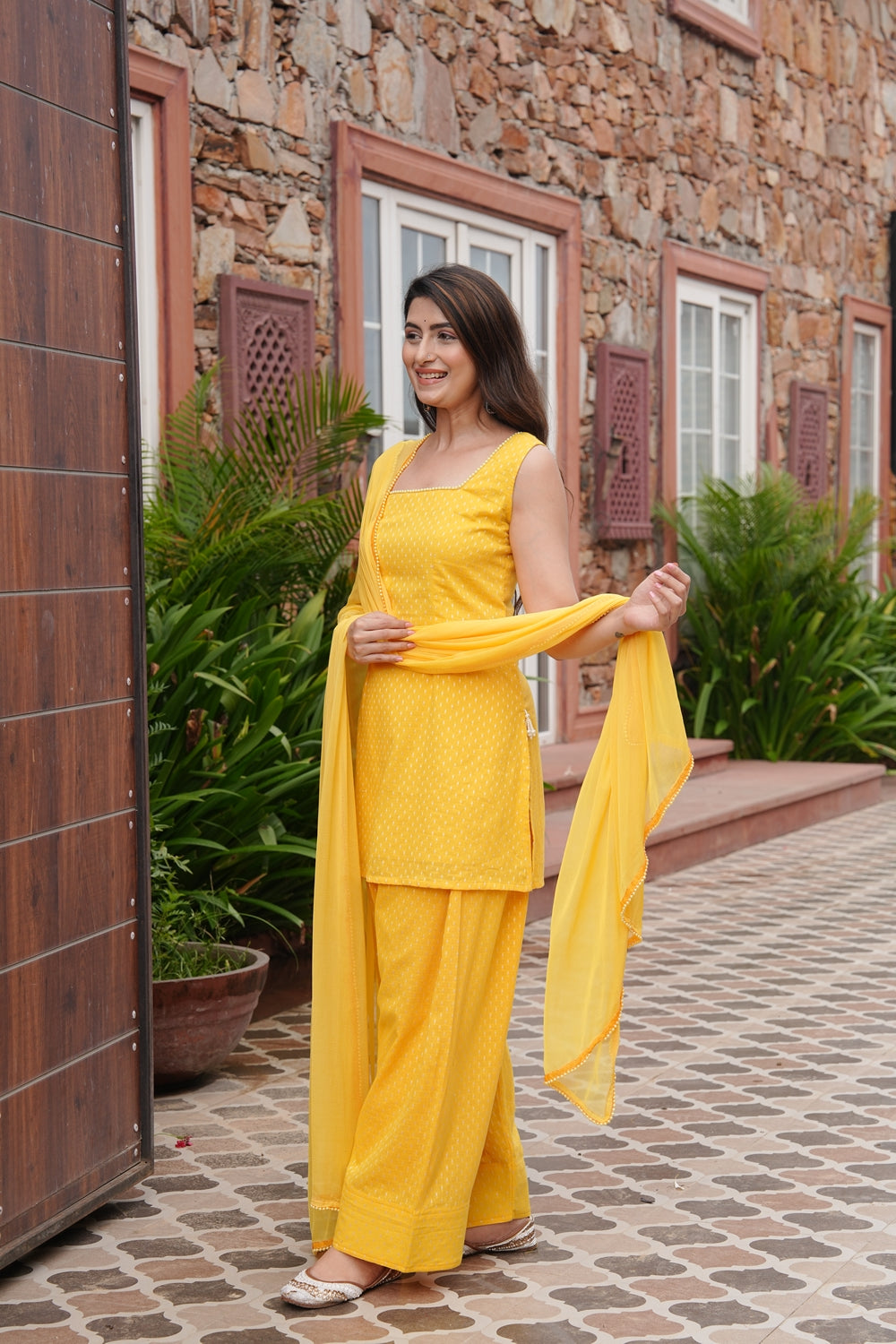 Kashvi Mustard Kurta Set