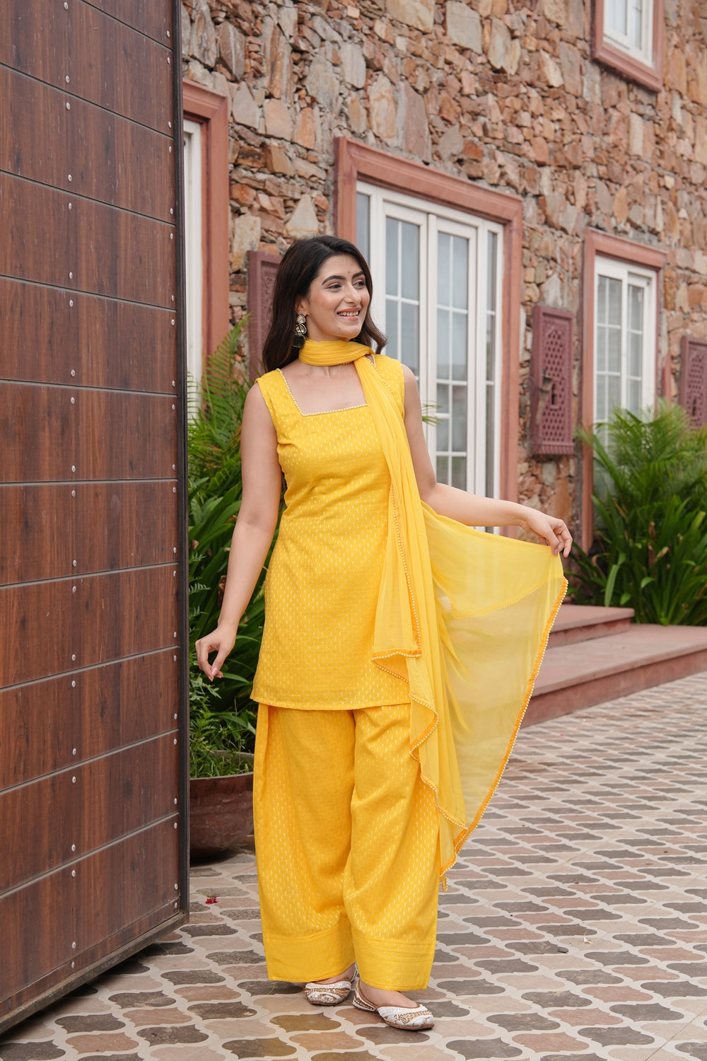 Kashvi Mustard Kurta Set