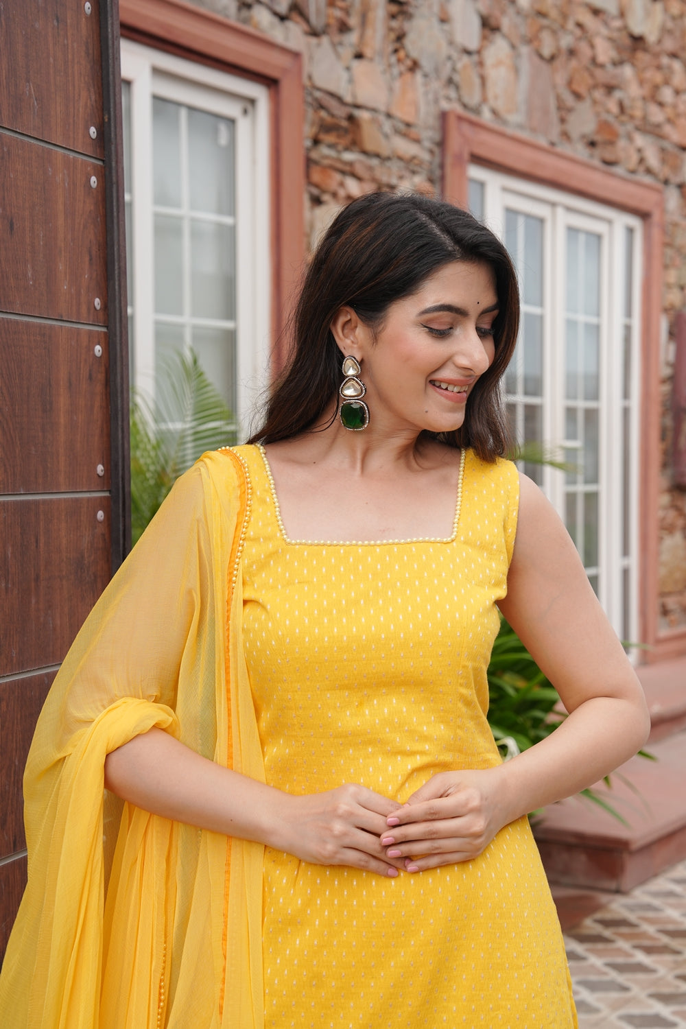 Kashvi Mustard Kurta Set