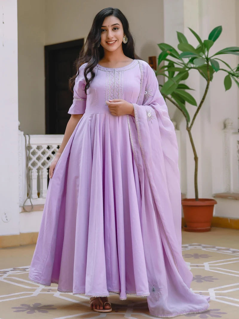 Lavender Fog Suit Set - Indianvirasat