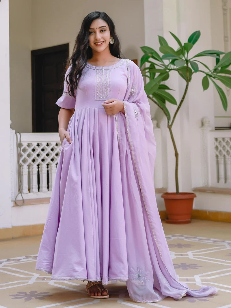 Lavender Fog Suit Set - Indianvirasat