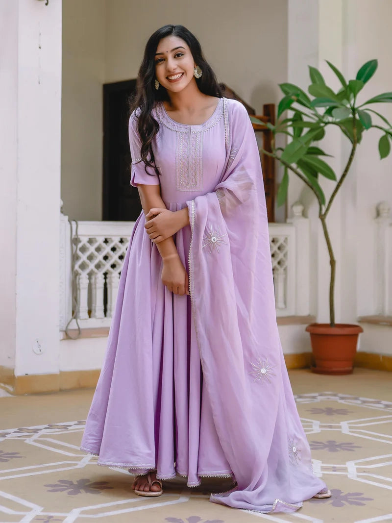 Lavender Fog Suit Set - Indianvirasat