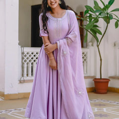 Lavender Fog Suit Set - Indianvirasat
