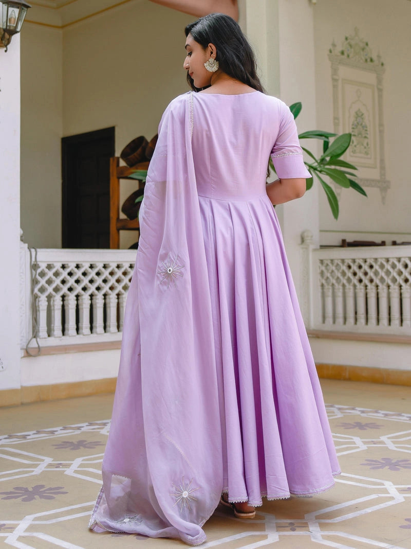 Lavender Fog Suit Set - Indianvirasat