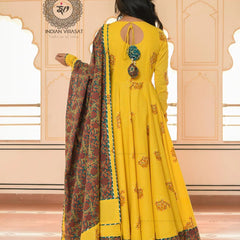 Tulip Yellow Anarkali Ethnic Dress - Indianvirasat