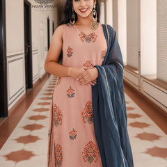 Peach Blossom Mughal Sharara Set