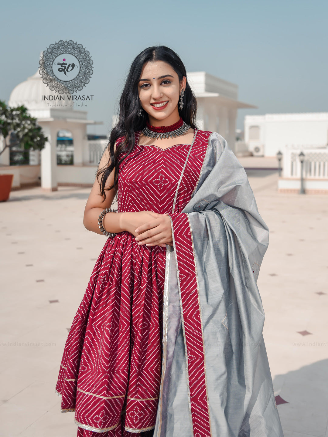 Plum Maroon Cut Sleeves Sharara Set - Indianvirasat