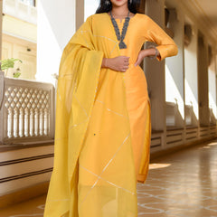 Mesmerizing Happy Yellow Suit Set