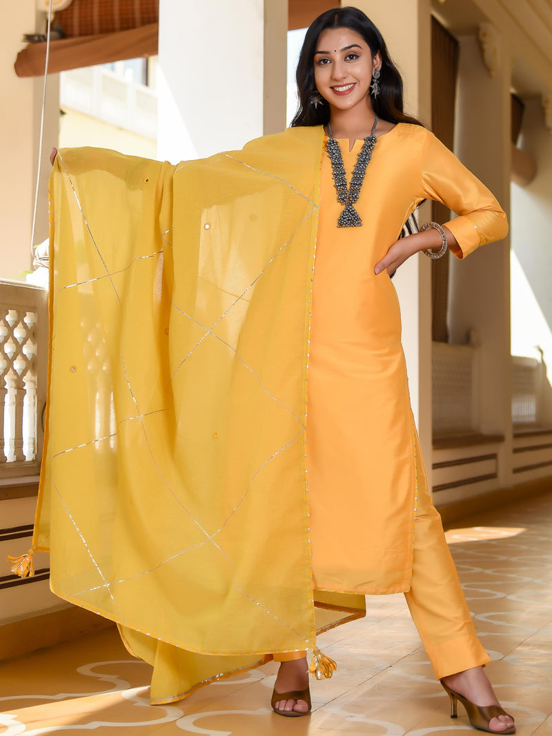 Mesmerizing Happy Yellow Suit Set
