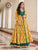 Marigold Yellow Floral Boota Cape with Embroidered Inner