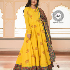 Tulip Yellow Anarkali Dress