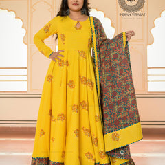 Tulip Yellow Anarkali Dress