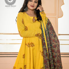 Tulip Yellow Anarkali Dress
