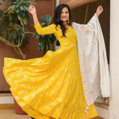 Daffodil Yellow Anarkali Dress