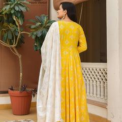 Daffodil Yellow Anarkali Dress