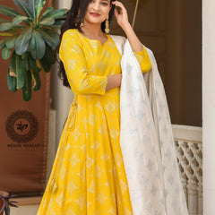 Daffodil Yellow Anarkali Dress