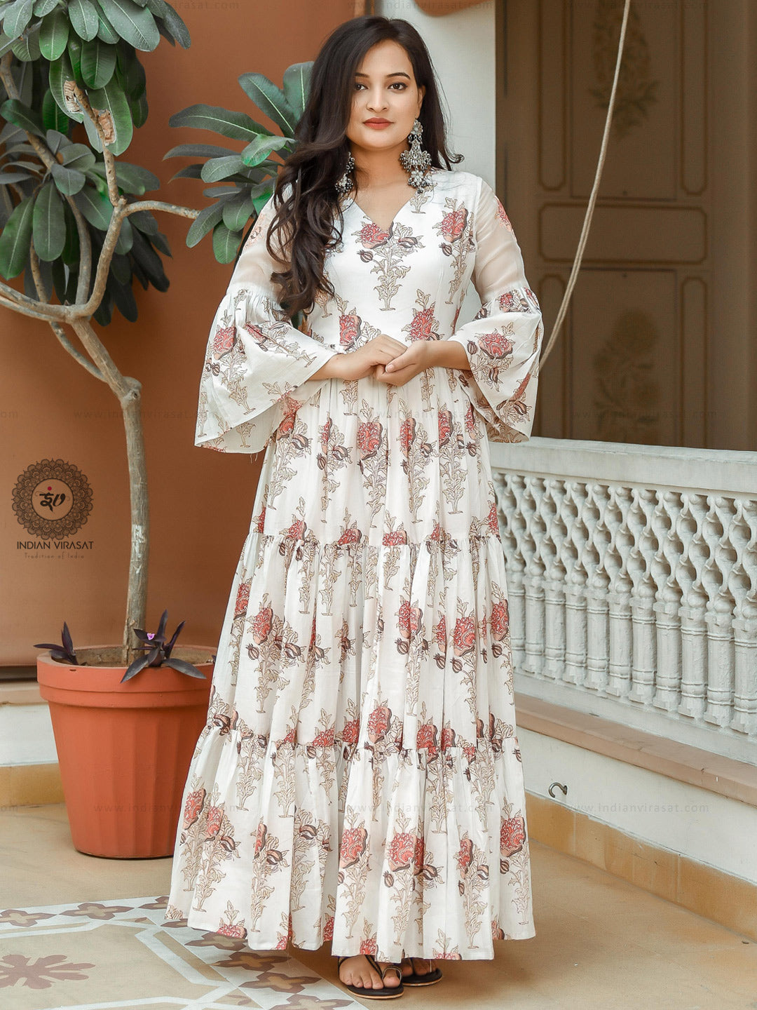 Daisy White Dress - Indianvirasat